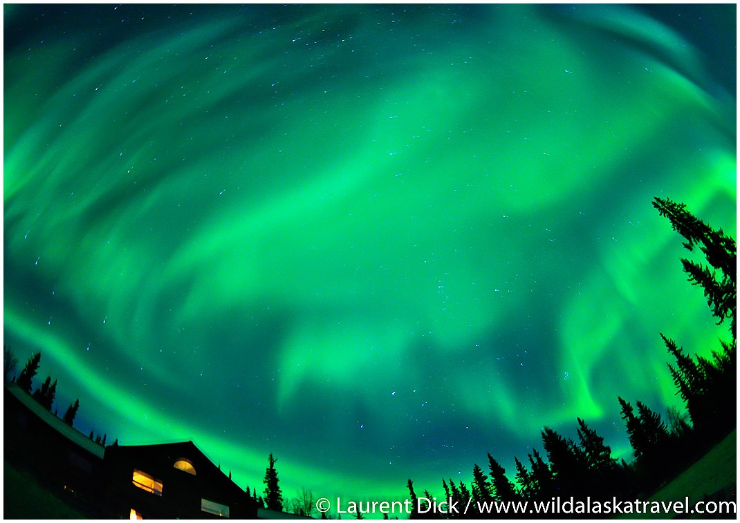 Enjoy watching the northern lights at A Taste of Alaska Lodge