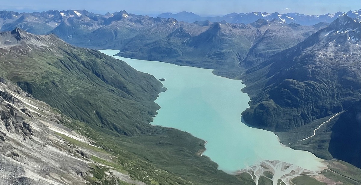 Aerial view of Lake Clark National Park